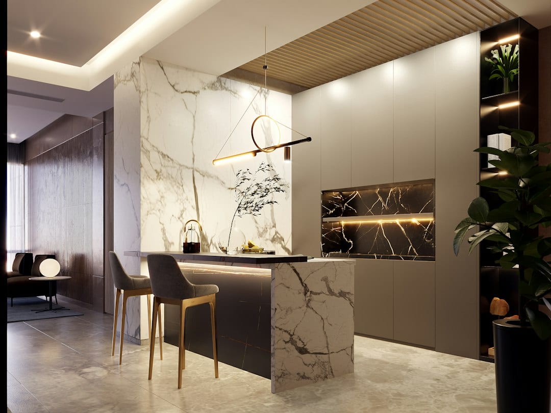 Modern luxury kitchen in District 11 condominium