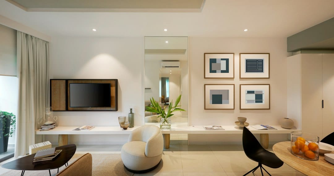 Modern condominium living room in District 10
