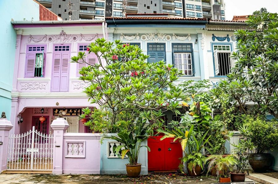 Landed homes with lush greenery