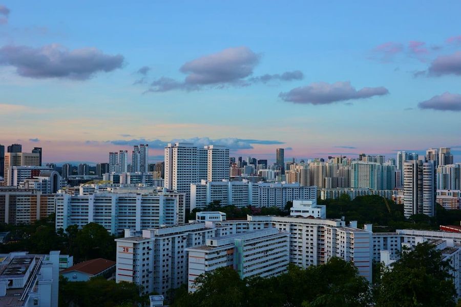 Singapore residential condominium skyline